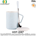 2016 heiße Verkäufe keramische Kaffeetasse mit Deckel und Löffel für Förderung Geschenk (HDP-2087)